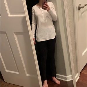 White cAbi top with buttons